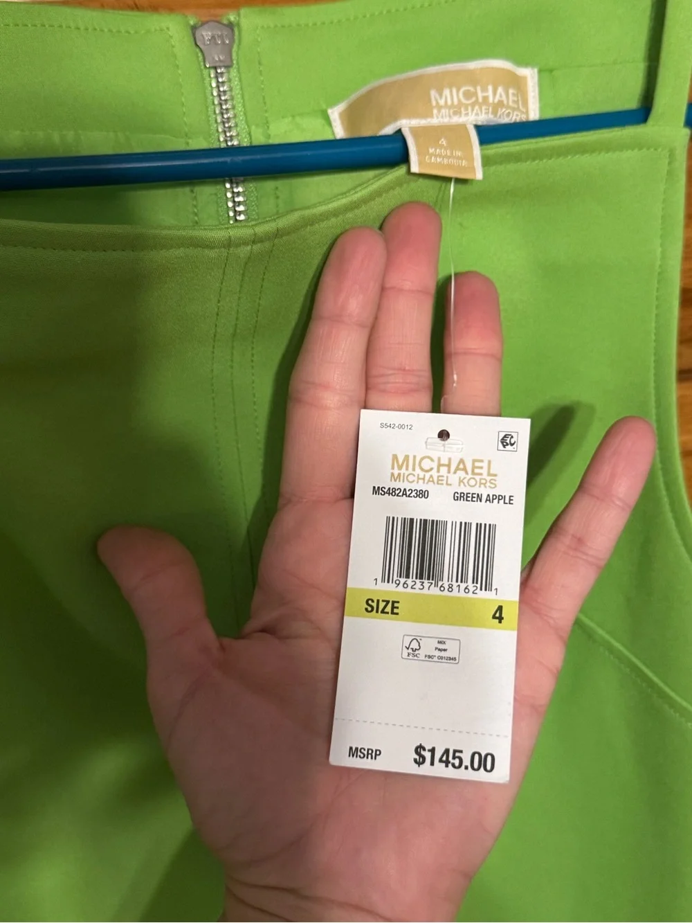 Michael Kors Lime Green Halter Shift Dress